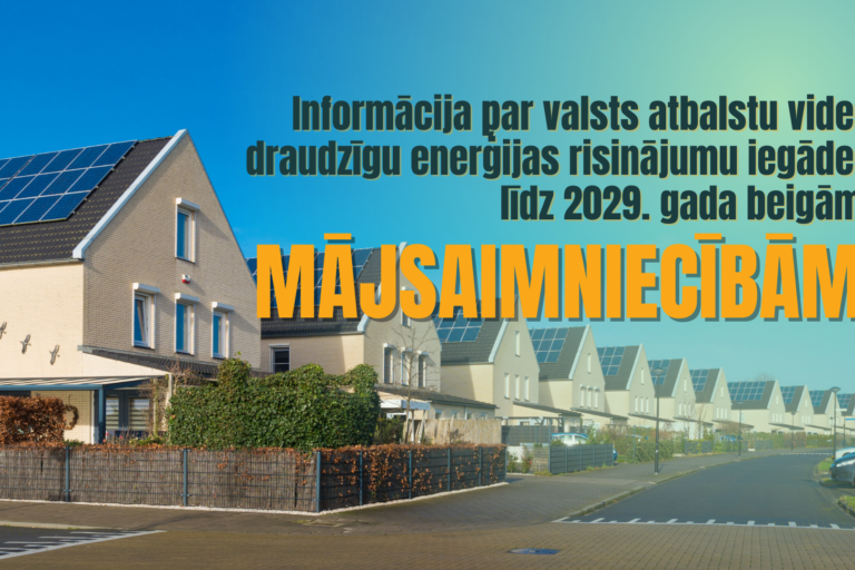 Informācija par valsts atbalstu videi draudzīgu enerģijas risinājumu iegādei līdz 2029. gada beigām